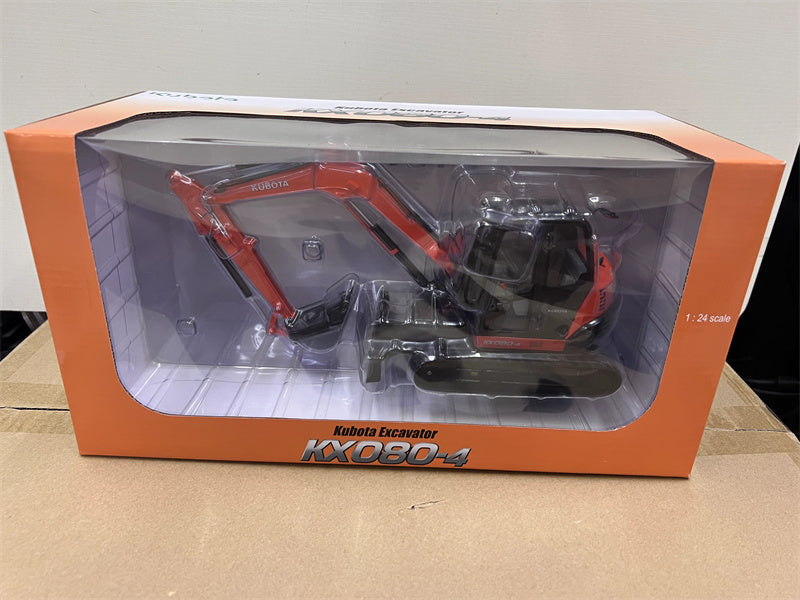 Universal Hobbies KUBOTA KX080-4 Crawler Excavator 1:24 Truck Pre-built Model