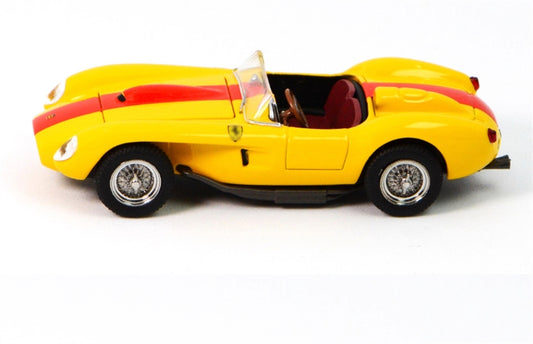 GFCC 1957 Ferrari 250 Testa Rossa Racing Yellow Red Stripes LHD 1:64 car Pre-built Model view2