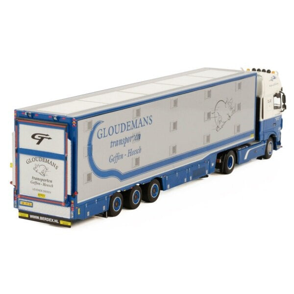 1:50 DAF GLOUDEMANS XF CAB 4X2 LIVE STOCK TRAILER 3 AXLE WSI DIECAST Model