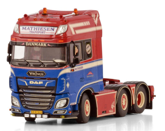 WSI DAF XF SUPER SPACE CAB MY2017 6X2 TWIN STEER Lasse Mathiesen 1:50 Truck Pre-built Model