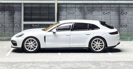 Furuya Porsche Panamera Pearl White Hunting Edition 1:64 car Pre-built Model view2