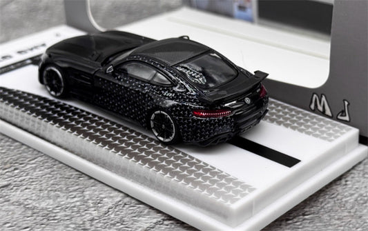 MJ Model 2017 Mercedes AMG GTR C190 First Generation Supercar Starry Black Limited Edition 599PCS Only 1:64 Car Pre-built Airliner Model Display view2