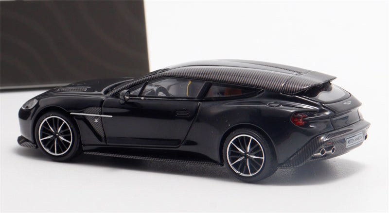 KING MODEL Aston Martin Vanquish Zagato Metal Black Limited Edition 333PCS ONLY 1:64 Car Pre-built Model view8
