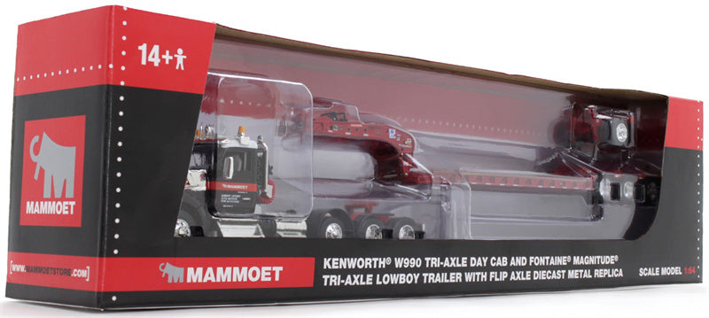 Mammoet Kenworth W990 with Fontaine trailer 1:64 Truck Pre-built Model