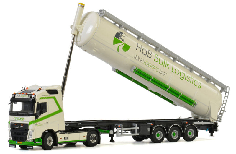 WSI VOLVO FH4 GLOBETROTTER 4x2 BULK TRAILER / TIPPER - 3 AXLE HDB Logistics 1:50 Truck Pre-built Model