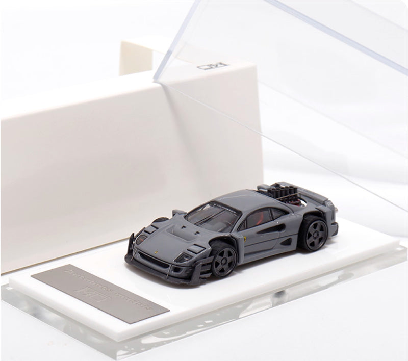 Autobots Models Ferrari F40 Yasid sports car Explosive redesign grey 1:64 Car Pre-built Model view8