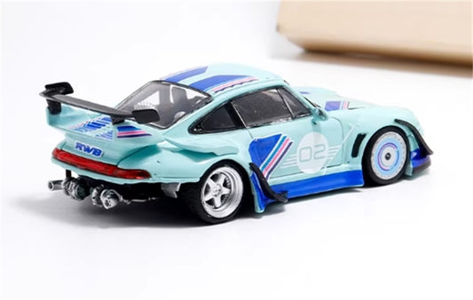 1:64 Porsche 911 RWB 993 Tiffany blue #2 Tiffany Blue #2 Luminous SW DIECAST Limited Edition 499pcs ONLY Model