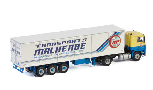 WSI VOLVO F12 4X2 REEFER TRAILER MALHERBE 1/50 Truck Pre-built Model