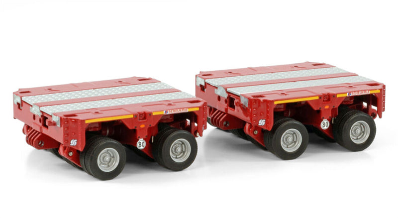 WSI SCHEUERLE INTER COMBI SET 2 AXLE (2X) RED Premium Line 1:50 Truck Pre-built Model