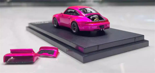 SW Porsche Gunther Werks 993 Electric Pink Hard Top Limited Edition 499PCS ONLY 1:64 car Pre-built Model view2