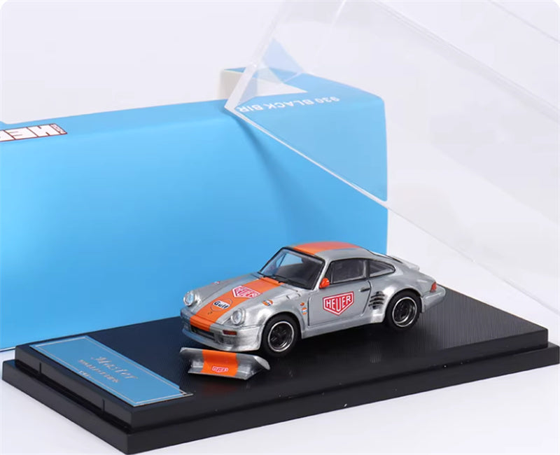 Master Porsche 911 930 Turbo Black Bird HEC exhibition limited GULF varnish 1:64 Car Pre-built Airliner Model Display view6