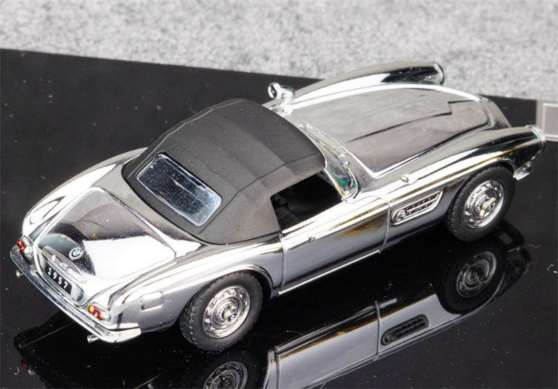 GFCC BMW 507 Roadster Retro Car 1957 Convertible Gold and silver Dual car set 1:64 car Pre-built Model view8
