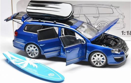 1:18 Volkswagen Passat Variant R36 NZG Limited Edition 199PCS ONLY Biscay Blue Diecast Model view2