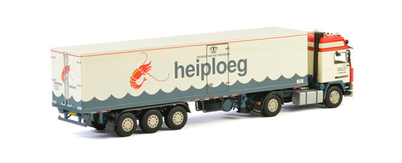WSI VOLVO F10/F12 GLOBETROTTER CLASSIC BOX / REEFER TRAILER - 3 AXLE HEIPLOEG 1:50 Truck Pre-built Model