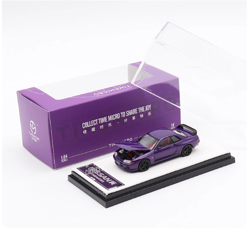 TIMEMICRO Nissan GTR R32 Metal Purple Limited Edition 999PCS ONLY 1:64 Car Pre-built Model view6