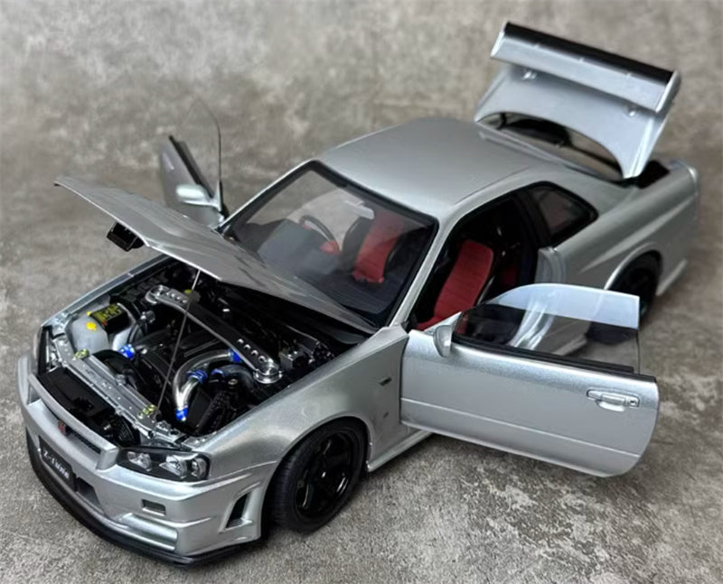 AUTOART NISMO GTR R34 Z-TUNE SILVER 1:18 Car Pre-a Model