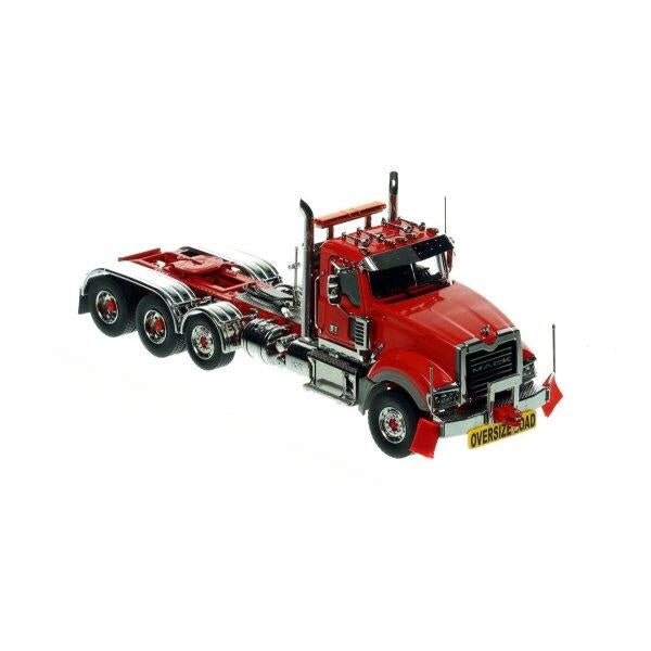 1:50 Mack Titan Tri-axle Heavy Haul Replicas Red Silver Diecast Model
