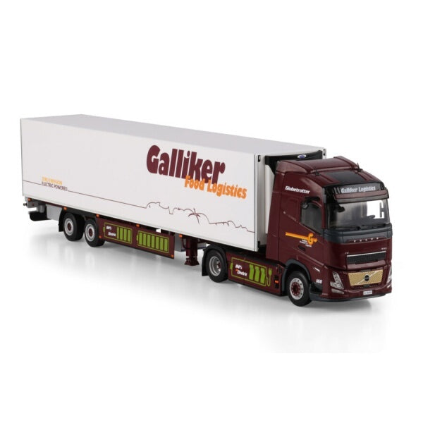 1:50 VOLVO GALLIKER FH 4X2 REEFER TRAILER 2 AXLE WSI Diecast Model