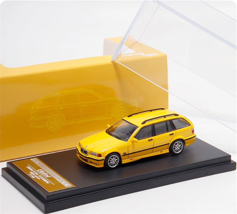 Mortal Third Generation BMW 3 Series E36 Four-Door Touring Yellow regular version Limited Edition 499PCS ONLY 1:64 Car Pre-built Model view7