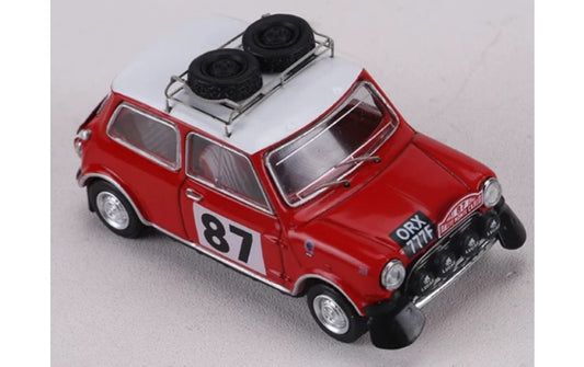 1:64 Mini Cooper S RALLYE MONTE-CARLO 1968 Red GCD #87 RHD DIECAST Model