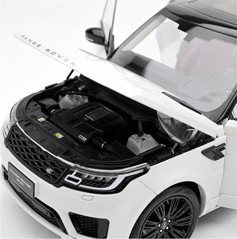 WHELART Range Rover Sport 2018 white - Black wheels 1:18 Car Pre-built Model view11