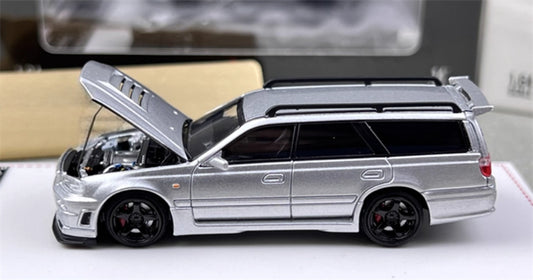 Focal Horizon Nissan Stagea R34 Silver Limited Edition 499PCS ONLY 1:64 Car Pre-built Model view2