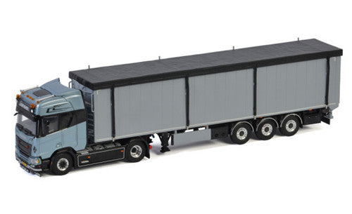 WSI SCANIA R HIGHLINE CR20H 4X2 VOLUME TRAILER JANSEN 1:50 Truck Pre-built Model