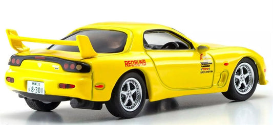 KYOSHO MAZDA RX-7 FD3S Yellow 1:64 Car Pre-built Airliner Model Display view2