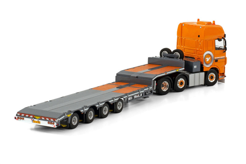 WSI DAF XF MY2017 6X2 TWINSTEER SEMI LOW LOADER - 4 AXLE V.D. VLIST TWENTE 1:50 Truck Pre-built Model