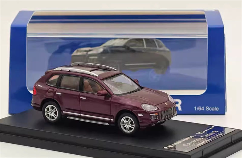 SW Porsche Cayenne Turbo S Claret Limited Edition 499PCS ONLY 1:64 car Pre-built Model view8