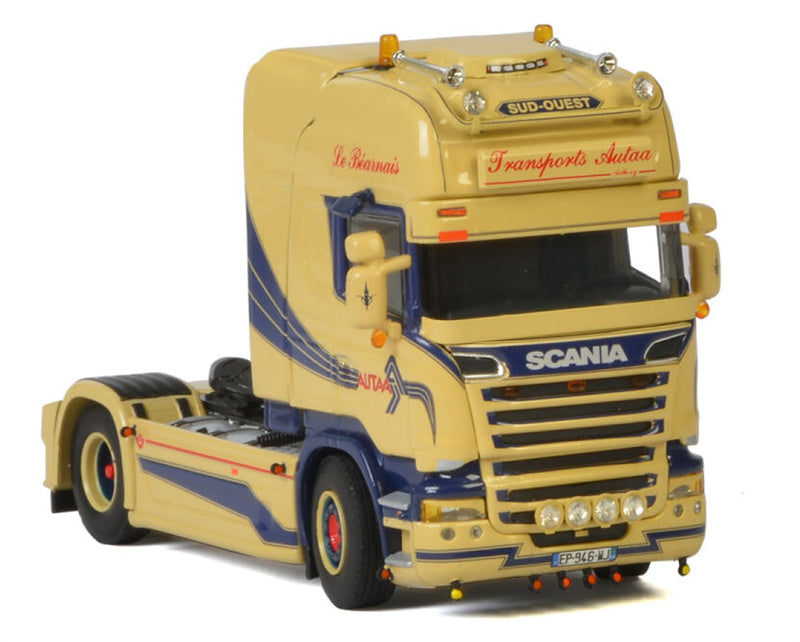 WSI SCANIA STREAMLINE TOPLINE 4x2 FLAT BED TRAILER - 3 AXLE Autaa 1:50 Truck Pre-built Model