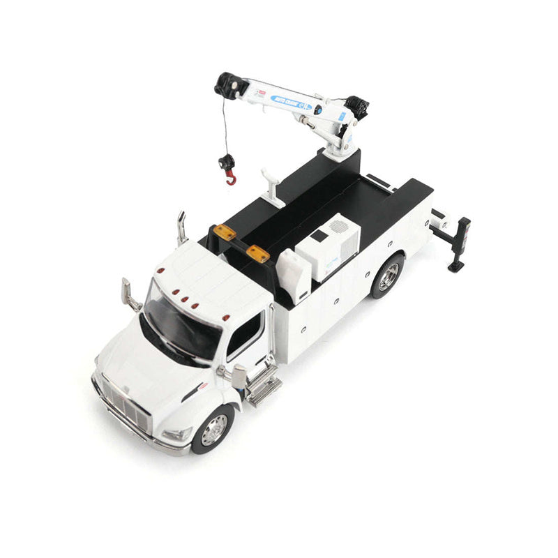 1:50 Peterbilt Auto Crane 536 Caterpillar Titan85-Body HC14-Crane Work Truck w/ Miller EnPak Limited Collectors Edition White Diecast Model