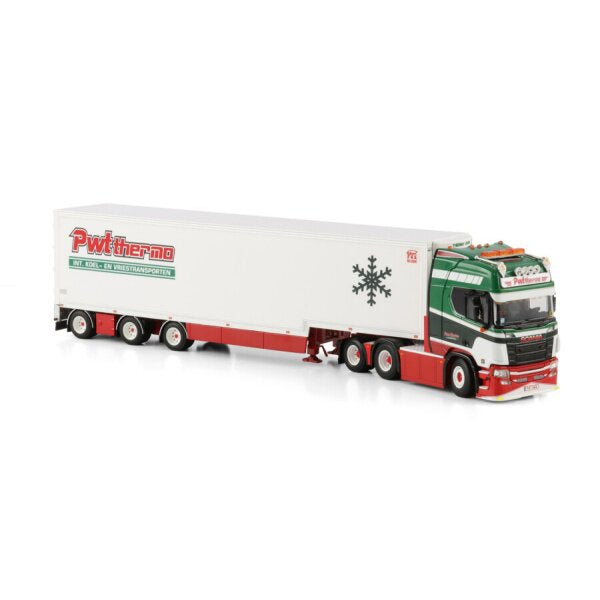 1:50 SCANIA PWT THERMO R CR20H 6X2 SEMI BOX TRAILER 3 AXLE WSI Diecast Model