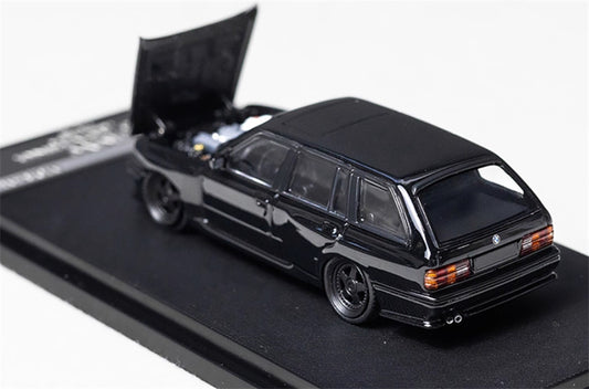 Mortal BMW E30 3 Series Touring Lowered Version Black Wheel Openable Hood Limited Edition 799PCS ONLY 1:64 Car Pre-built Model view2