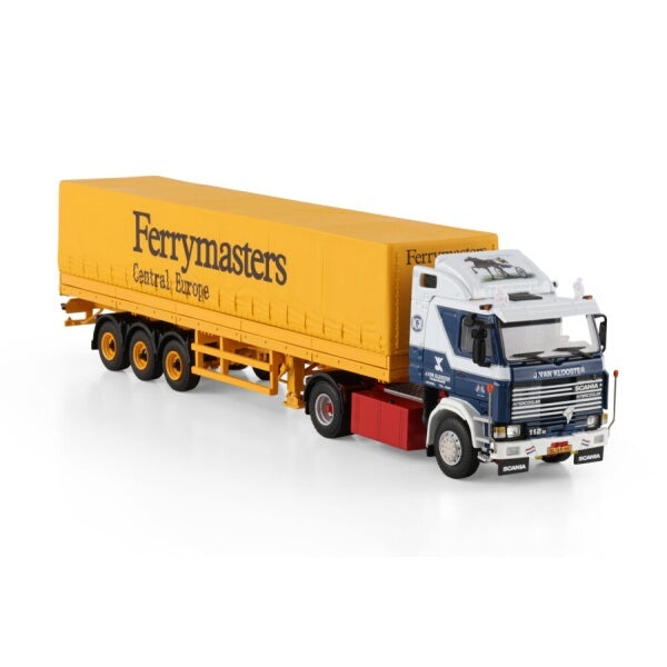 1:50 SCANIA J. VAN KLOOSTER 2 series 4X2 CURTAINSIDER TRAILER 3 AXLE WSI Diecast Model