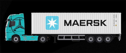 1:64 Mercedes-Benz Actros Blue/white TIMEMICRO x PERKA DIECAST Trailer & Tractor Model