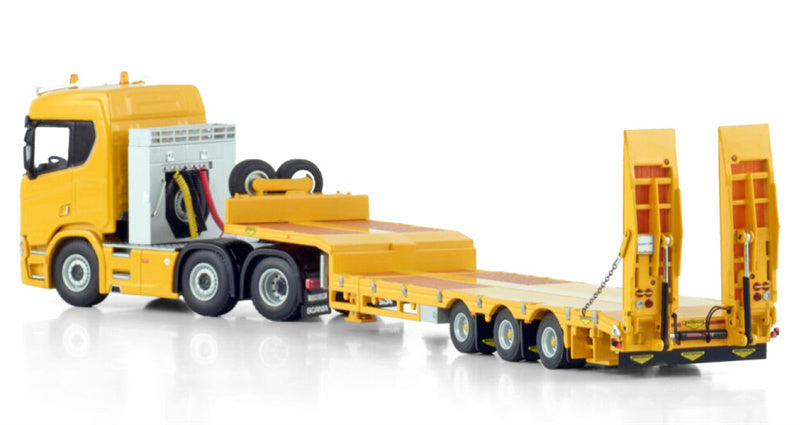 1:50 WSI SCANIA R NORMAL CR20N 6X2 TWIN STEER SEMI LOW LOADER WITH