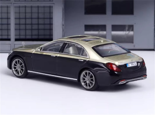 Master Mercedes Benz S-Class S450 W222 Black gold dual tone color 1:64 Car Pre-built Airliner Model Display view2