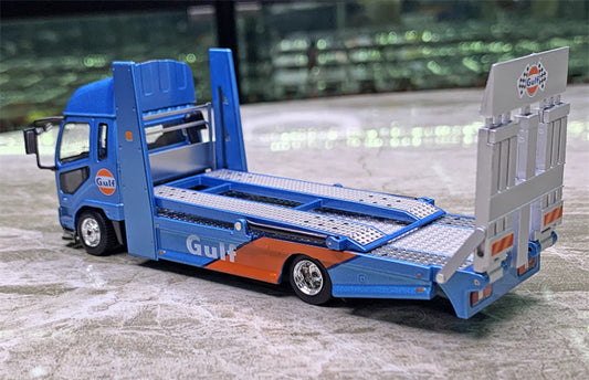 GCD Mitsubishi Fuso Fighter Double deck tow trucks right hand drive Gulf Painting 1:64 Truck Pre-built Model view2