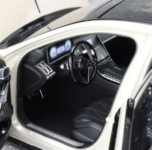 Almost Real Mercedes Maybach S-Class S680 Dark Night Series Haosha Silver/Agate Black 1:18 Car Pre-built Model view2