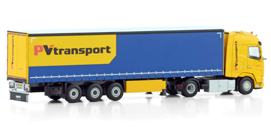 WSI DAF XG 4X2 CURTAINSIDE TRAILER - 3 AXLE PV Transport 1:50 Truck Pre-built Model