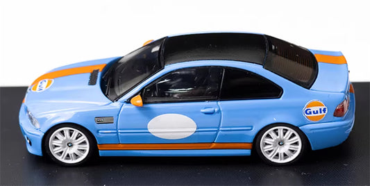 SW BMW E46 M3 GULF 1:64 car Pre-built Model view2
