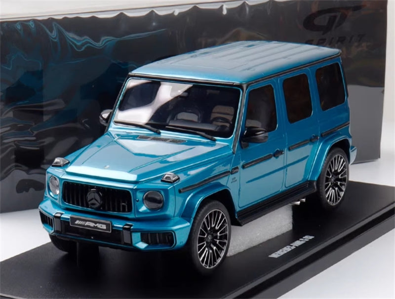 1:18 Mercedes-Benz G63 AMG 2024 Hyper Blue Magno GT SPIRIT Resin Model