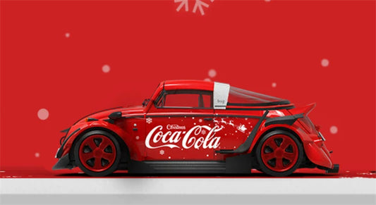 1:64 Volkswagen Beetle Christmas Co COOL.CAR w/ figure DIECAST Civil Car Model