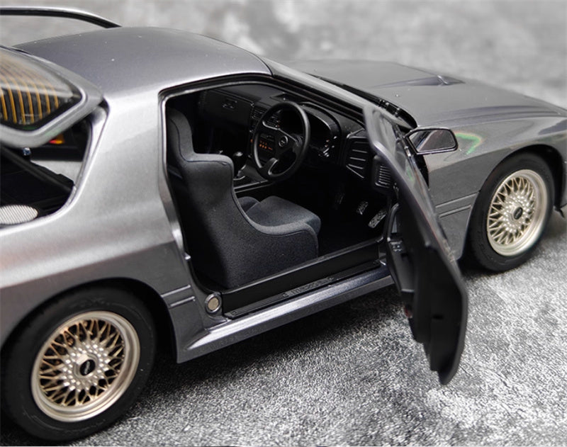 WHELART Mazda Savanna RX-7 FC3S Unlimited Edition Metallic Gray Limited Edition 1:18 Car Pre-built Model view12
