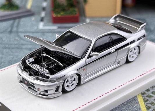 Focal Horizon Nissan GT-R R33 400R Silver Limited Edition 999PCS ONLY 1:64 Car Pre-built Model view2