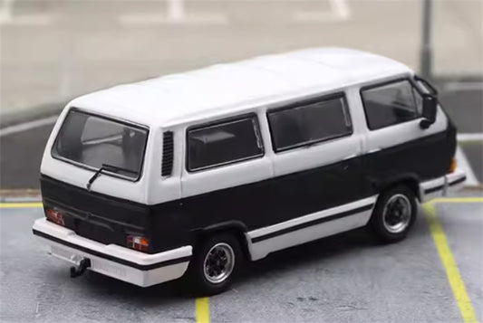 Master Volkswagen T3 Van black white 1:64 Car Pre-built Airliner Model Display view2