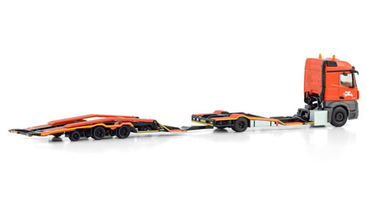 WSI ACTROS MP4 2.300MM STREAM SPACE 4X2 TRUCK TRANSPORTER COMBI De Rooy 1:50 Model