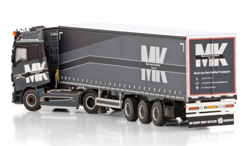 WSI RENAULT TRUCKS T HIGH 4X2 CURTAINSIDE TRAILER - 3 AXLE Mark van den Kerkhof 1:50 Truck Pre-built Model