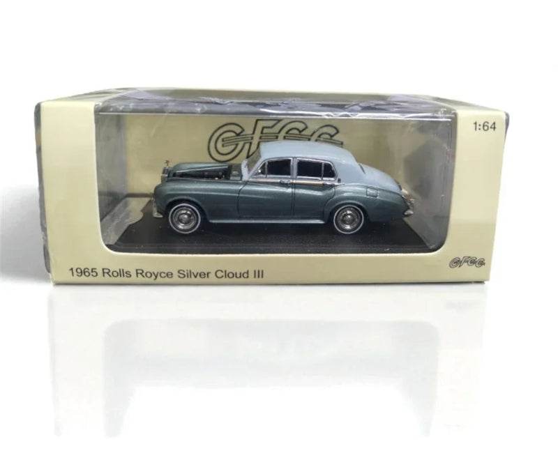 GFCC 1965 Rolls Royce Silver Cloud III classic car Light Blue Ice Blue Double LHD 1:64 car Pre-built Model view8